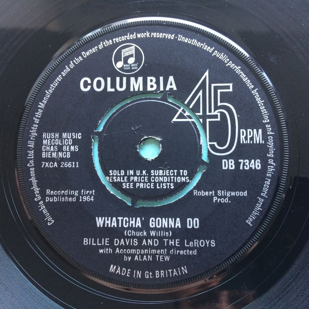 Billie Davies - Whatcha' gonna do - U.K. Columbia - Ex-