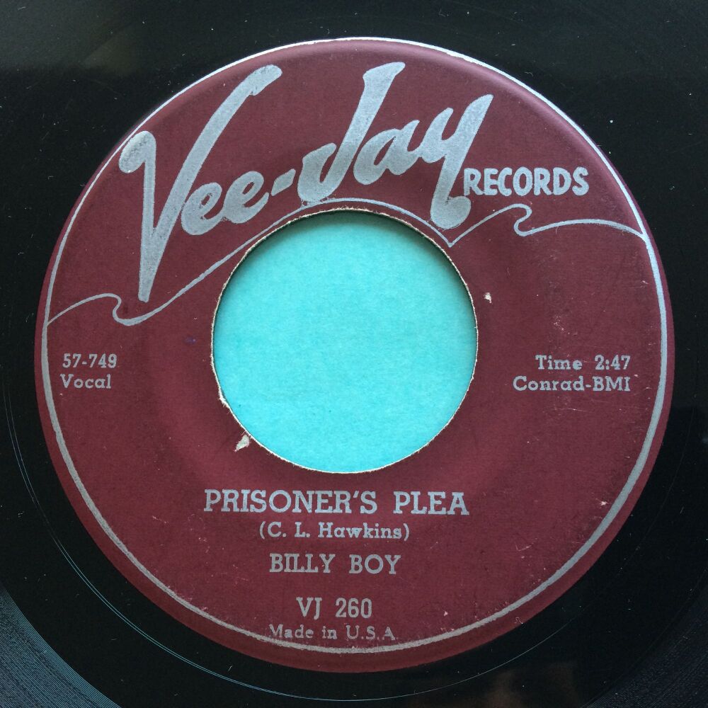 Billy Boy - Prisoners plea b/w Rockin' Itis - Vee Jay - VG+