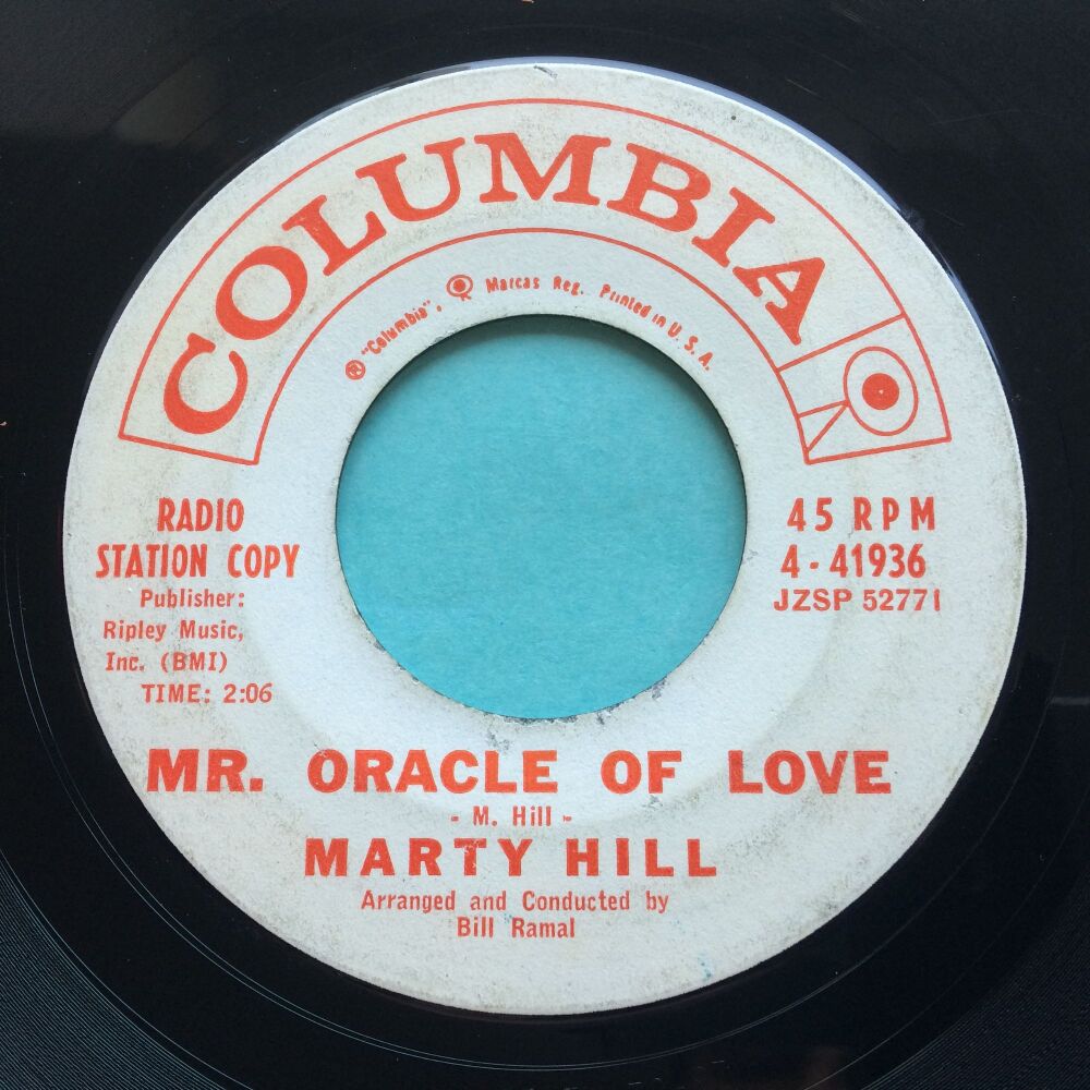 Marty Hill - Mr Oracle of love - Columbia promo - VG+