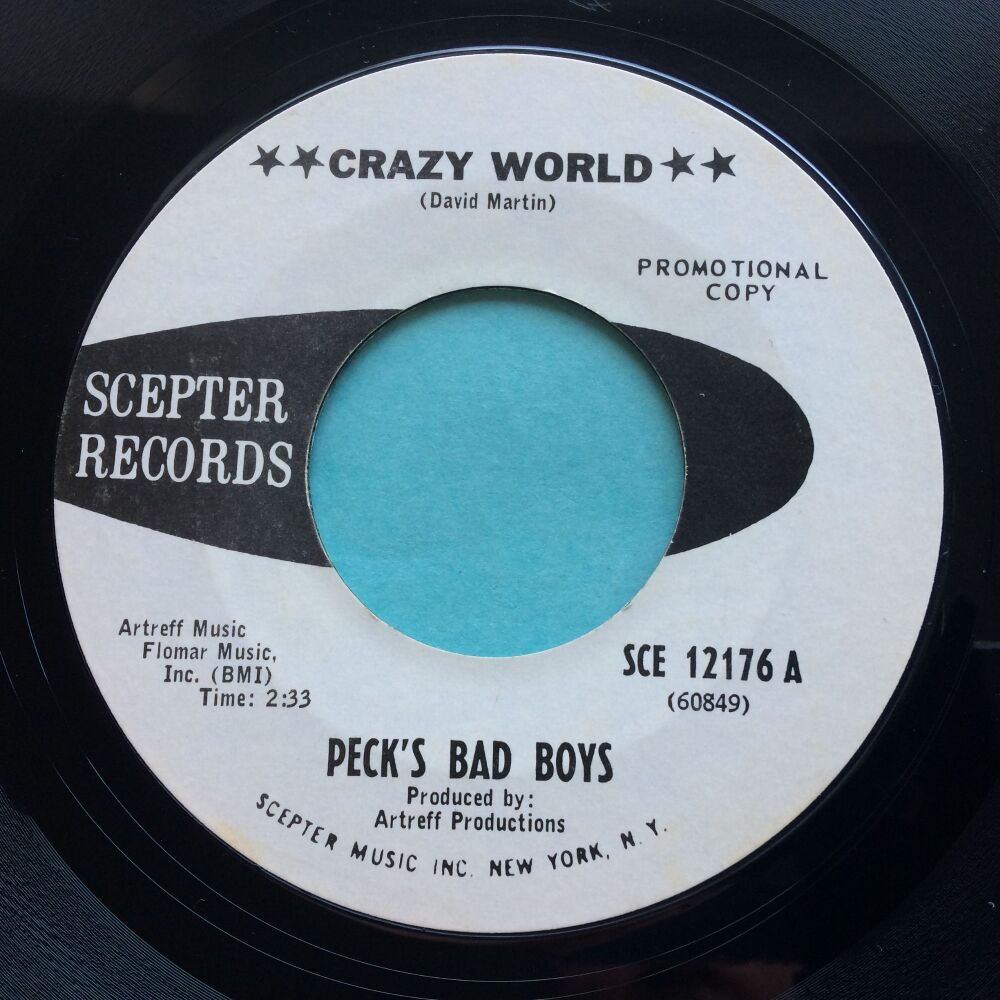 Peck's Bad Boys - Crazy world b/w Cloud seventy six - Scepter promo - VG+