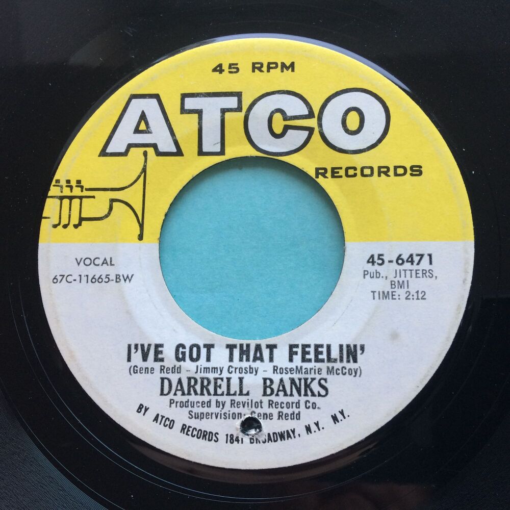 Darrell Banks - I've got that feelin - Atco - VG+