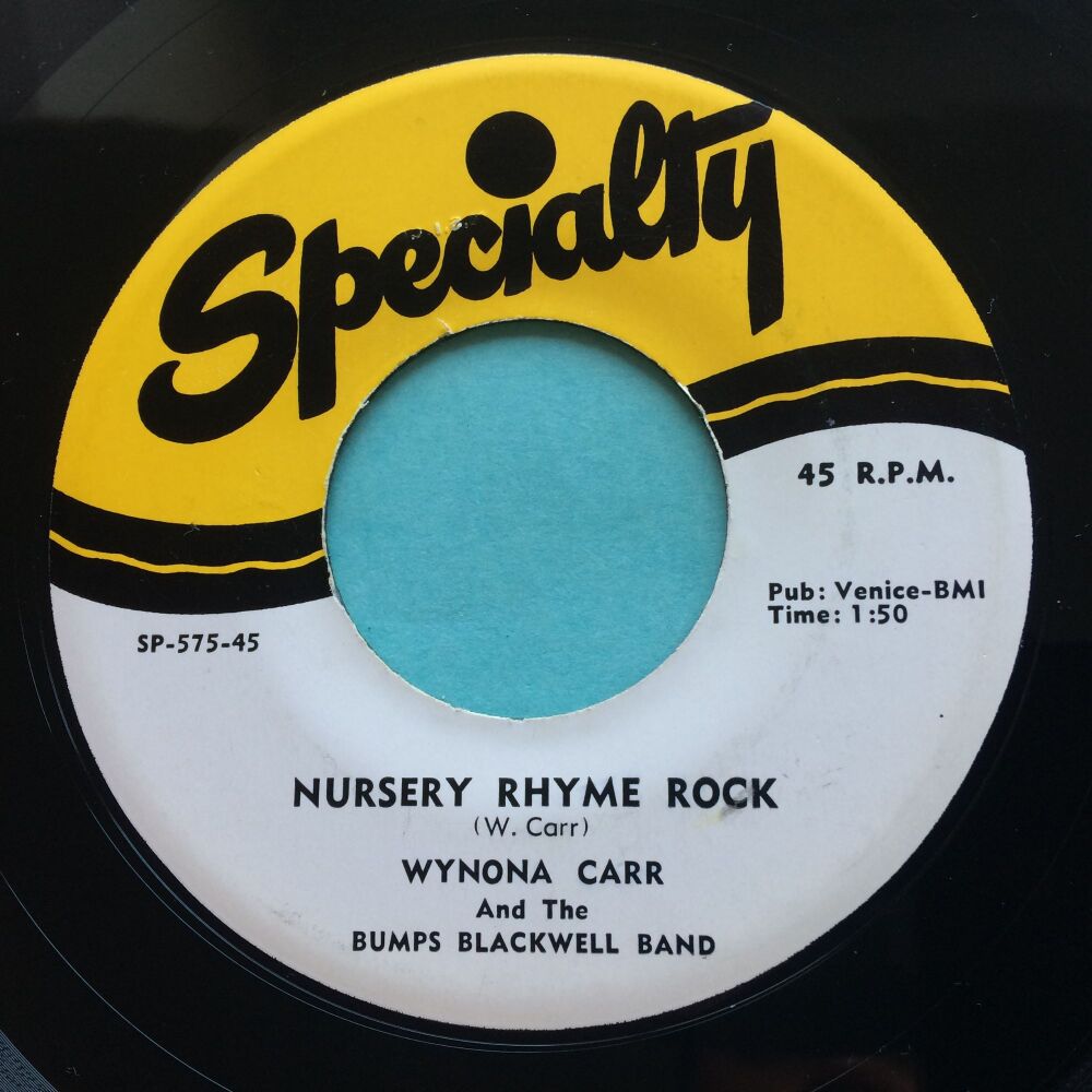 Wynona Carr And The Bumps Blackwell Band ‎- Nursery Rhyme Rock b/w Please, 