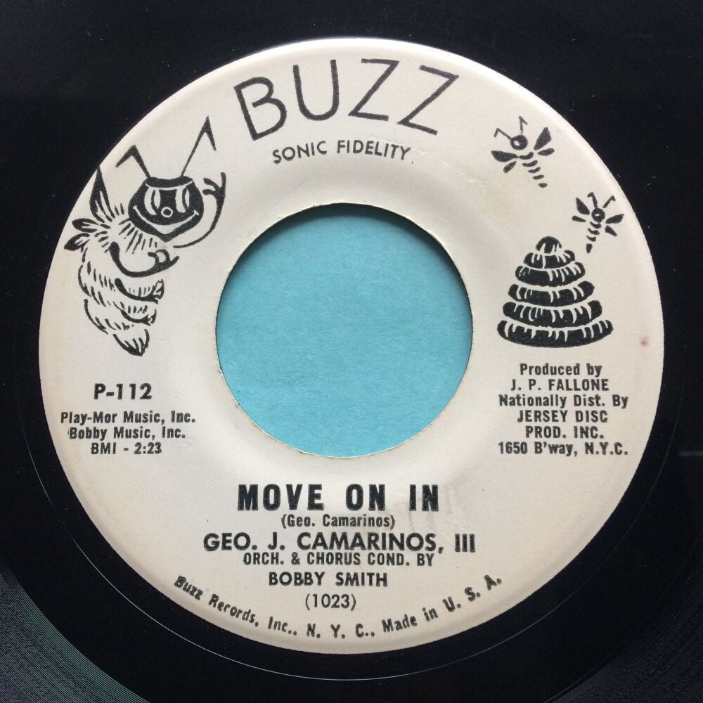 Geo C Camarinos - Move on in b/w You've got me bugged - Buzz promo - VG+