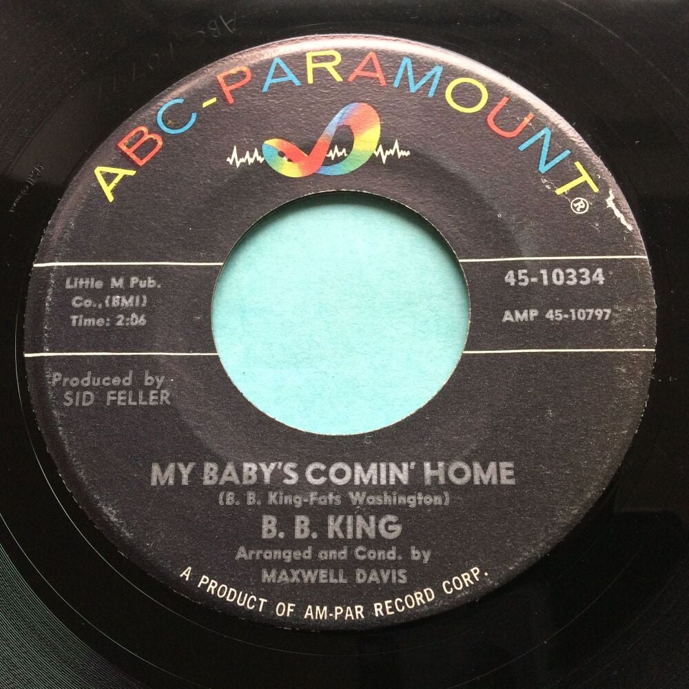 B.B. King - My baby's comin' home - ABC Paramount - Ex-