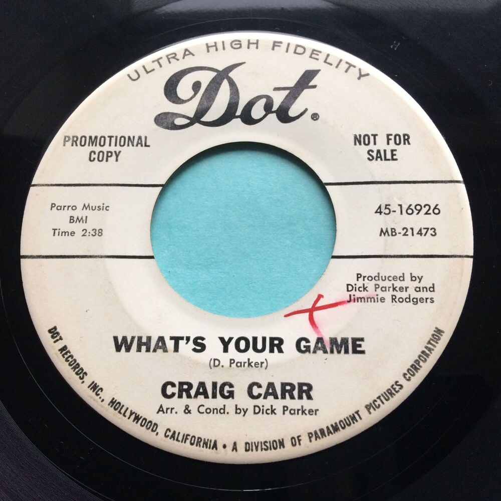 Craig Carr - What's your game - Dot promo - VG+