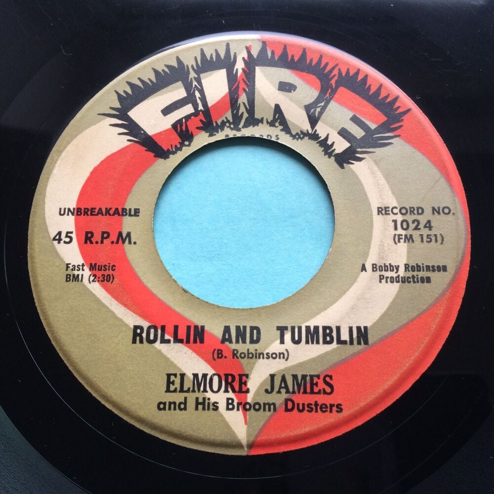 Elmore James - Rollin and Tumblin b/w I'm worried - Fire - VG+