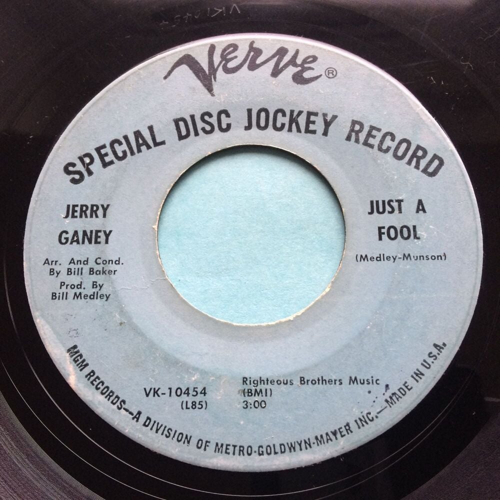 Jerry Ganey - Just a fool b/w Who am I - Verve promo - VG+