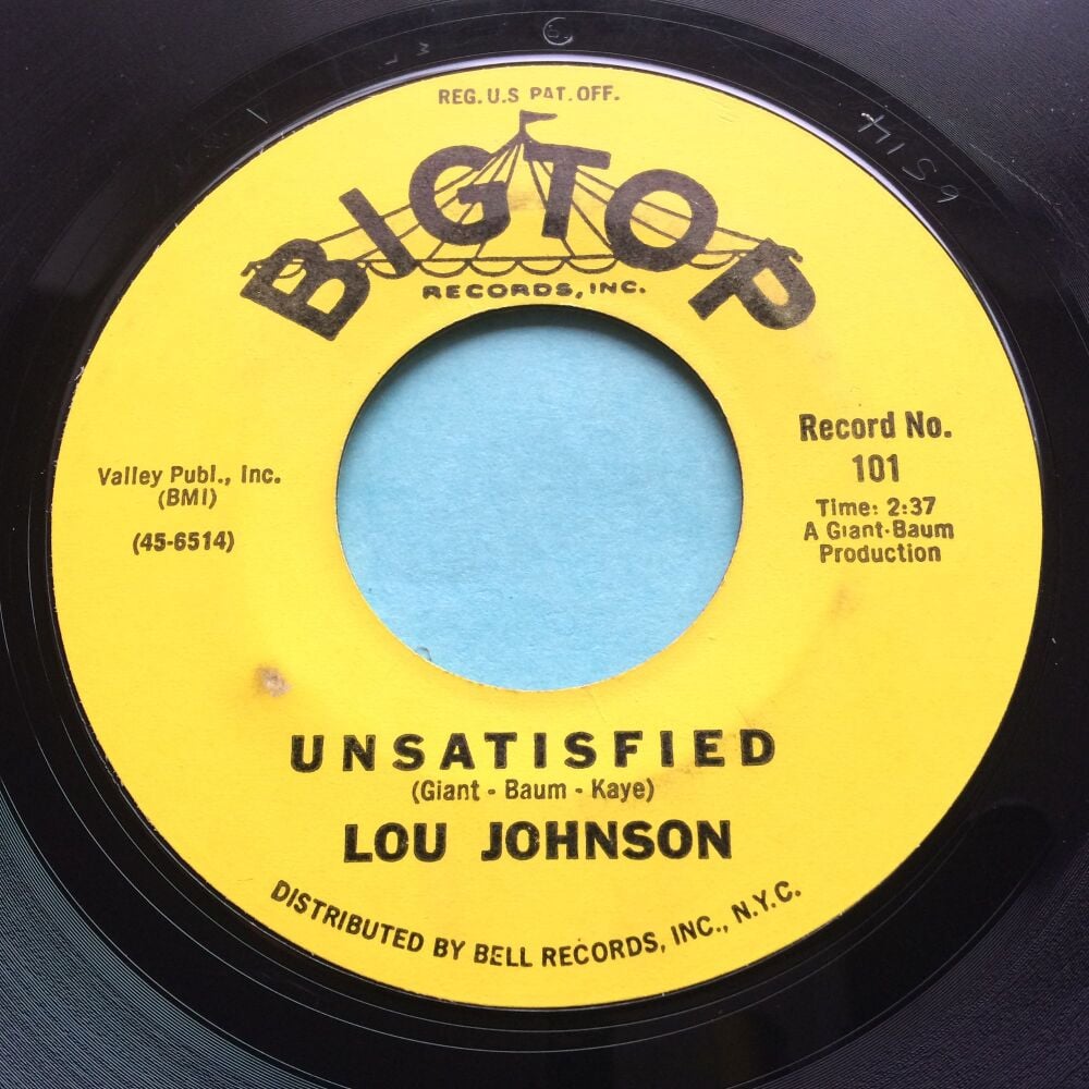 Lou Johnson - Unsatisfied - Bigtop - VG+