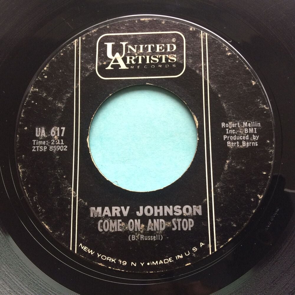 Marv Johnson - Come on and stop - United Artists - VG+