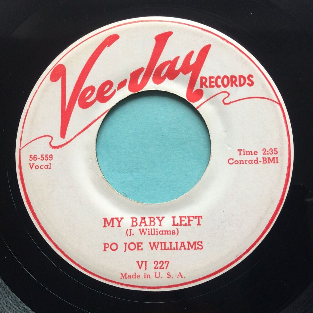 Po Joe Williams - My baby left b/w Goin' back home - VeeJay promo - Ex-