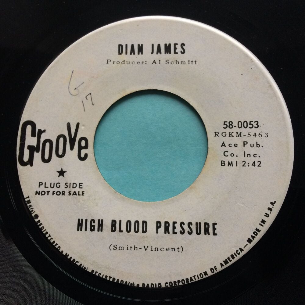 Dian James - High blood pressure b/w Welcome stranger - Groove promo - VG+