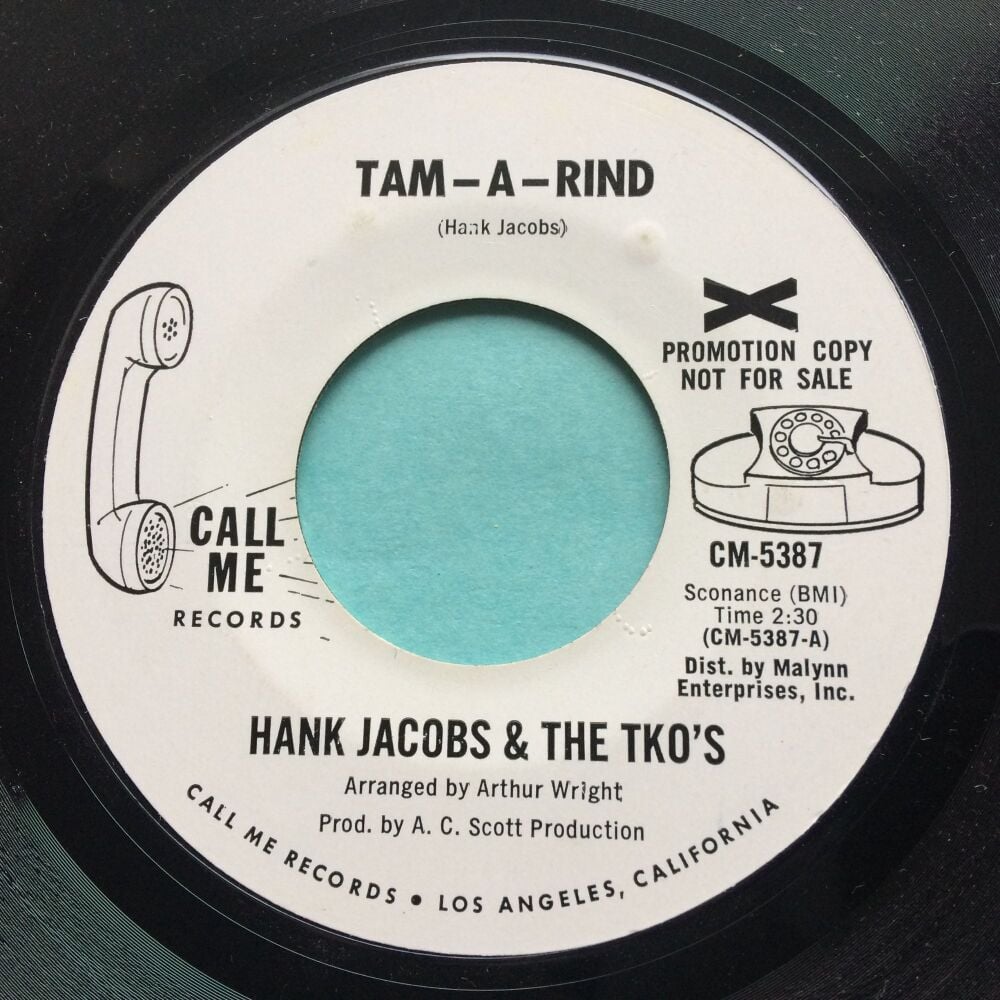 Hank Jacobs - Tam-a-rind b/w Speak to me in your soulful way - Call me promo - Ex