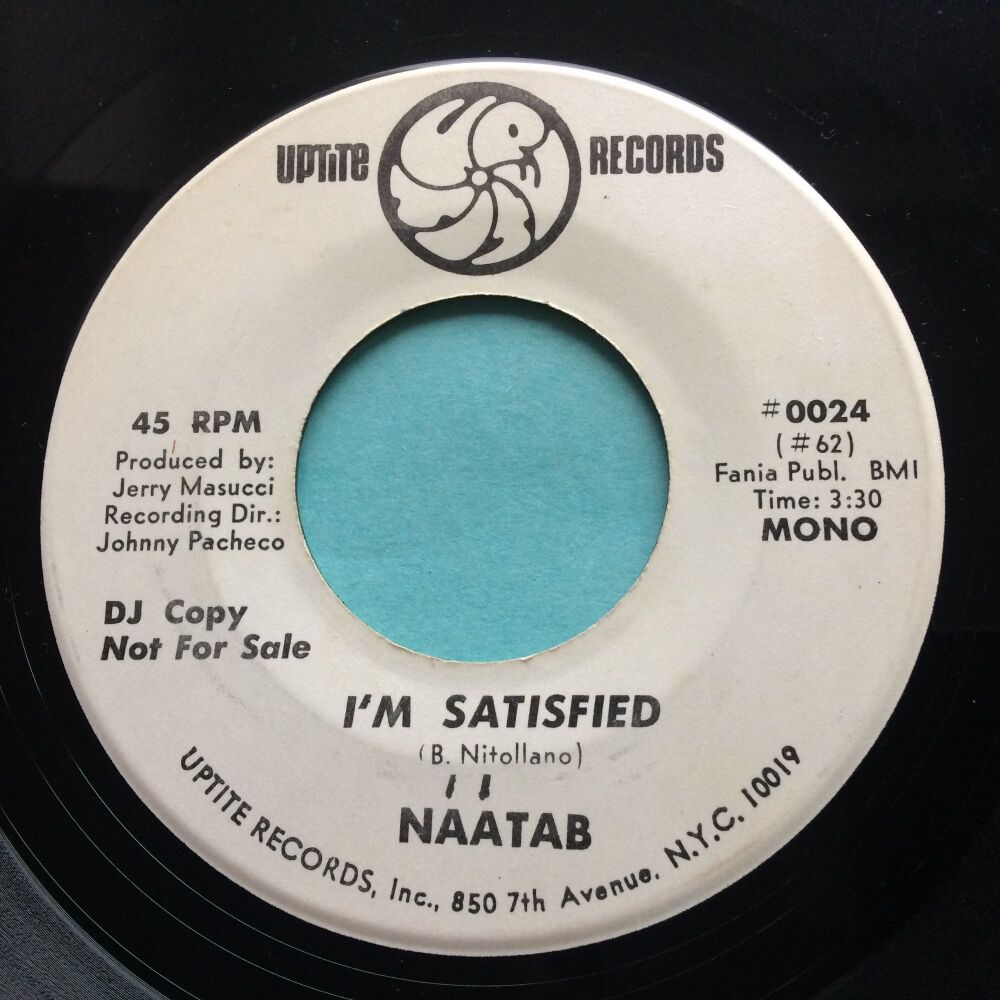 Naatab (Joe Bataan) - I'm satisfied (mono) b/w (stereo) - Uptite promo - VG+