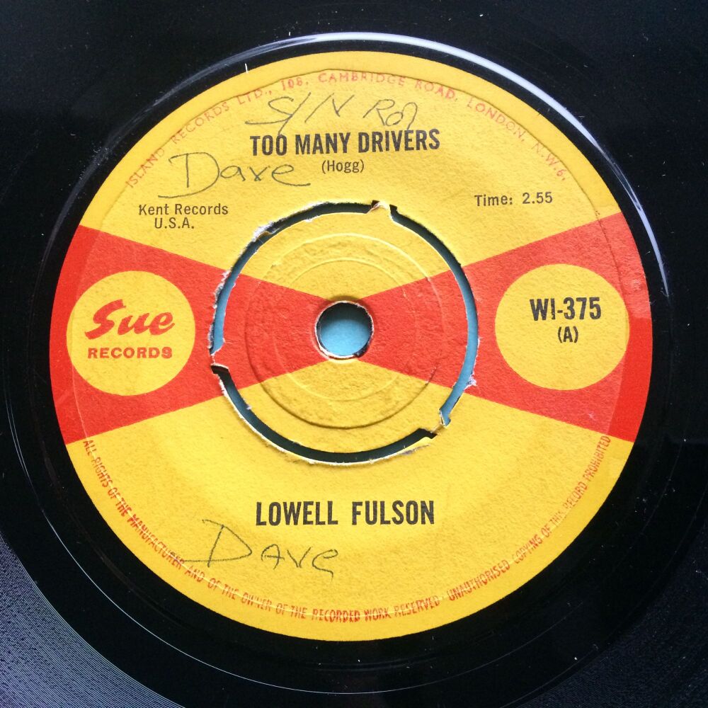 Lowell Fulson - Too many drivers - UK Sue - Ex-