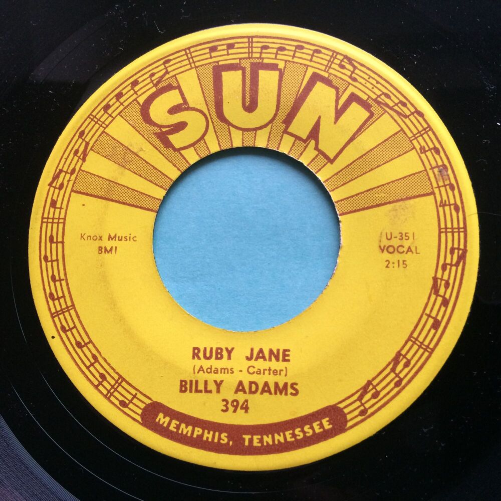 Billy Adams - Ruby Jane b/w Reconsider baby - Sun - Ex