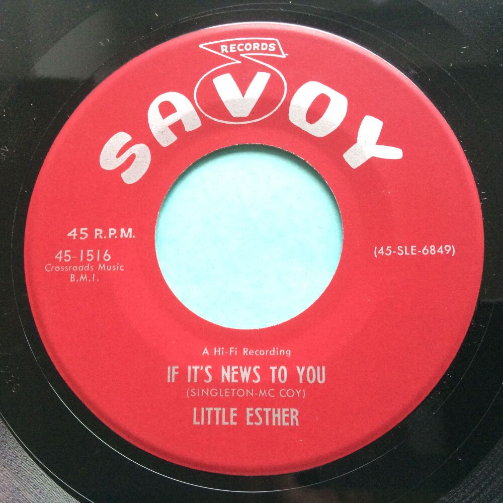 Little Esther - If it's news to you - Savoy - Ex-