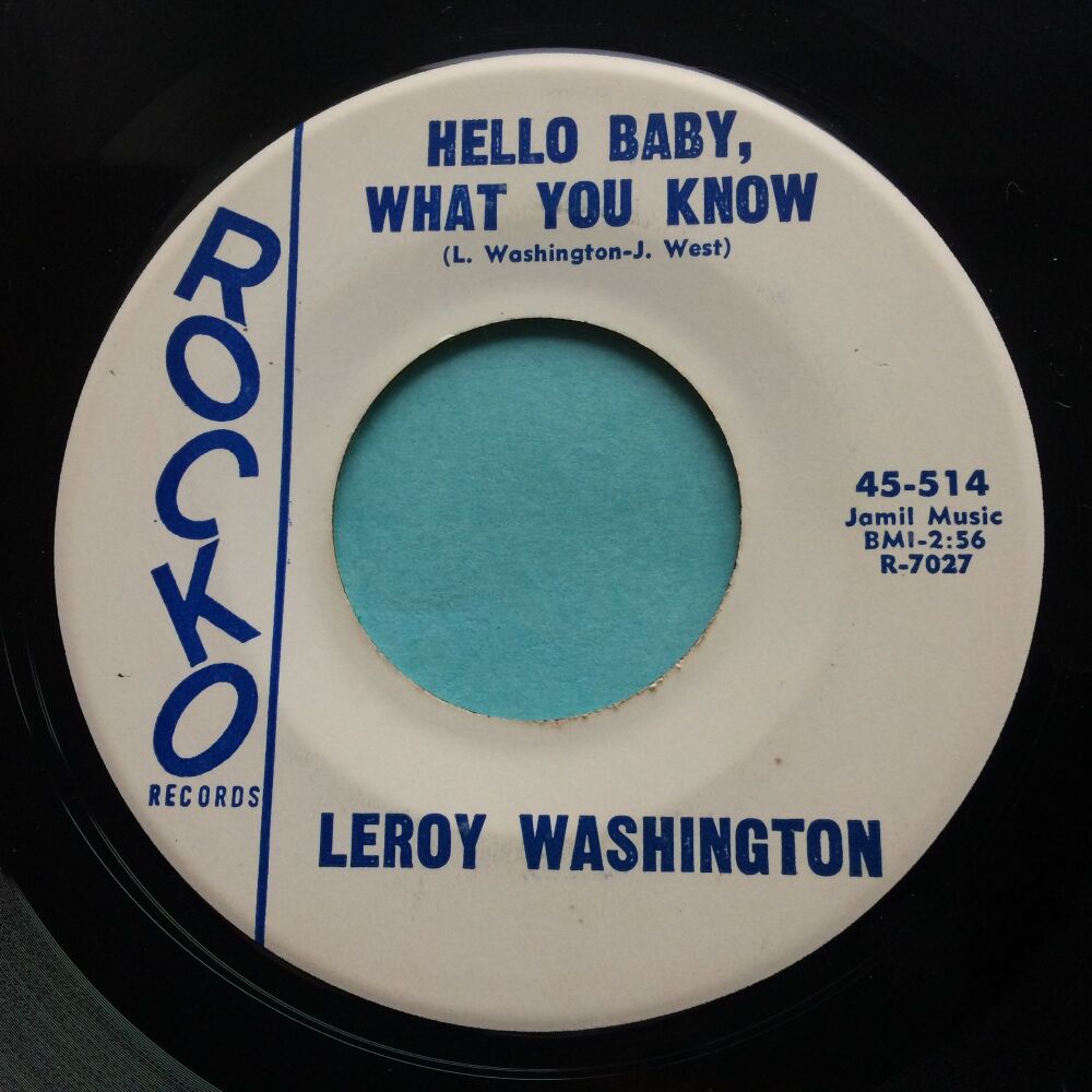 Leroy Washington - Hello baby, what you know - Rocko - Ex