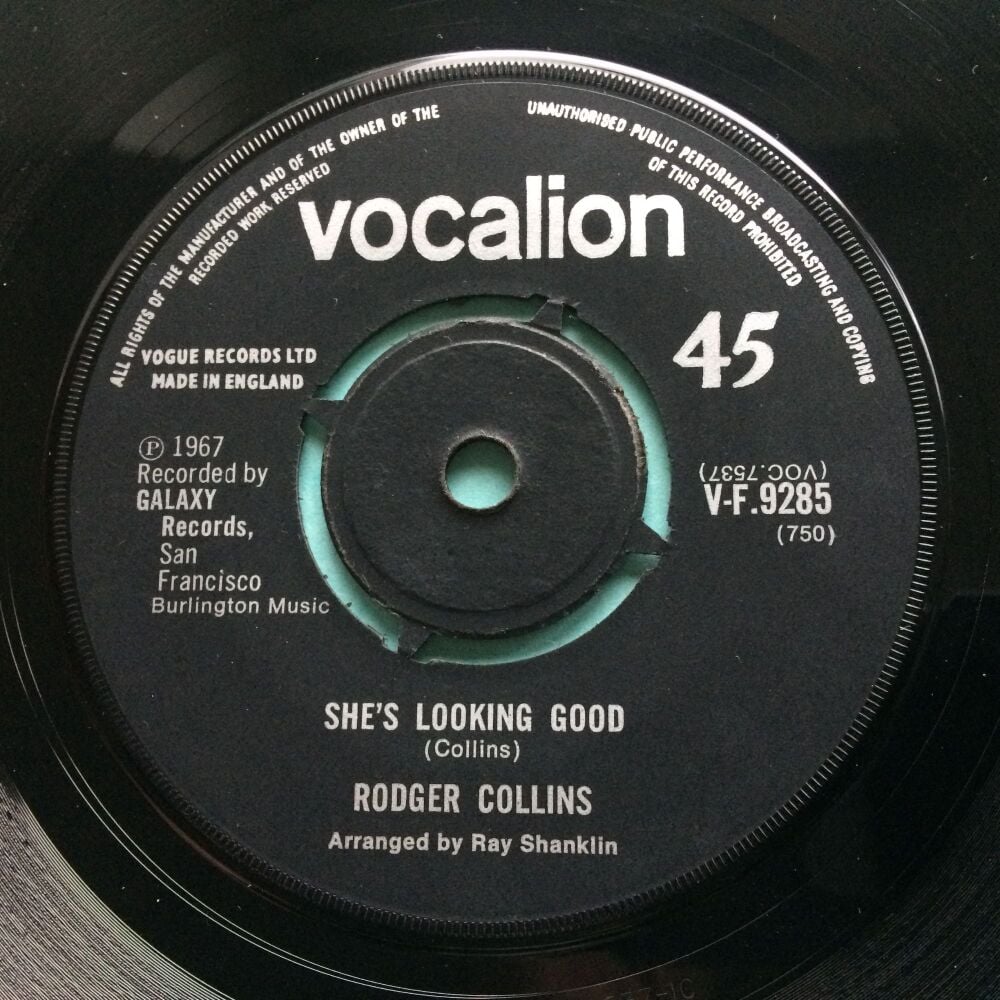 Rodger Collins - She's looking good - UK Vocalion - VG+