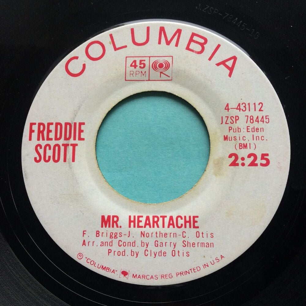 Freddie Scott - Mr Heartache b/w One heartache too many - Columbia promo - Ex-