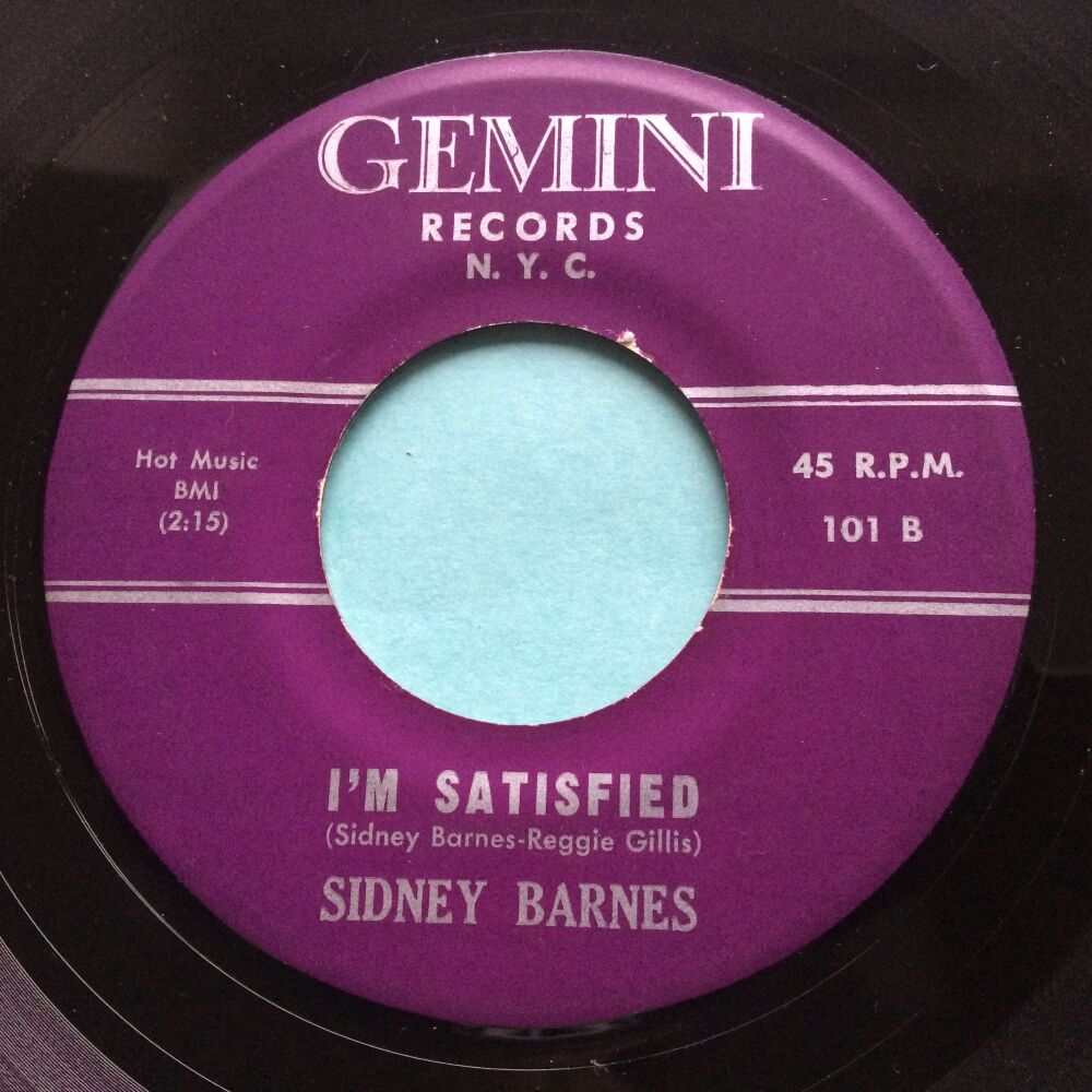 Sidney Barnes - I'm satisfied - Gemini - VG+