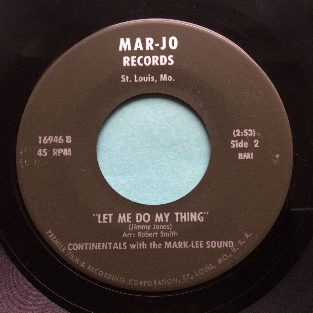Continentals with The Mark-Lee Sound - Let me do my thing - Mar-Jo - Ex