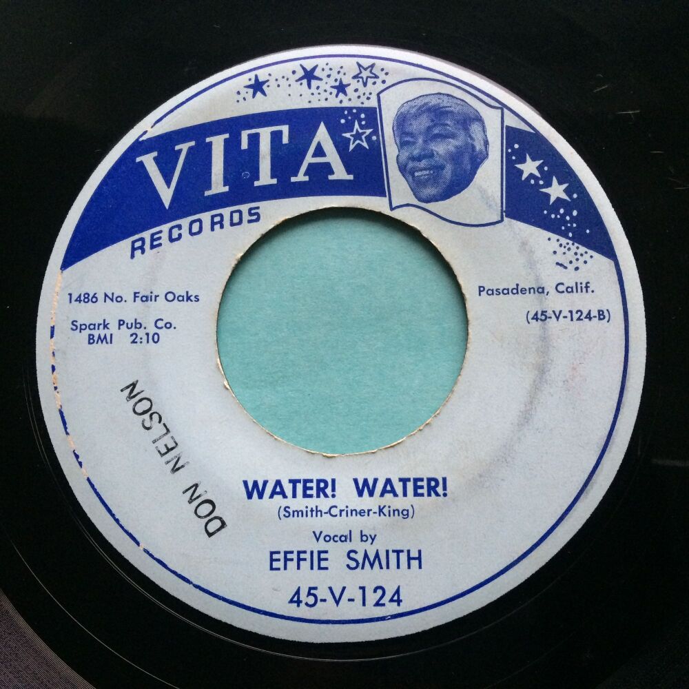 Effie Smith  - Water! Water! b/w Champagne mind with a soda water income - Vita - Ex-