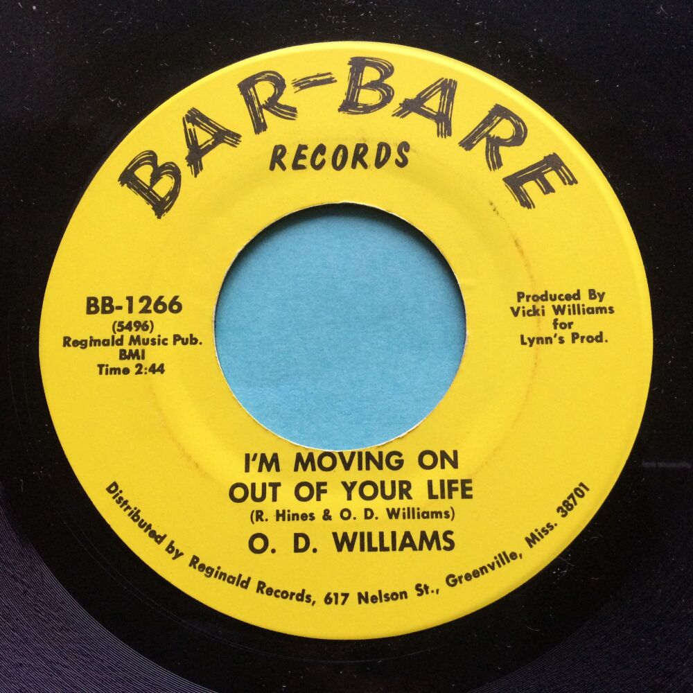 O.D.Williams - I'm moving on out of your life b/w Funky Belly - Bar-Bare - Ex