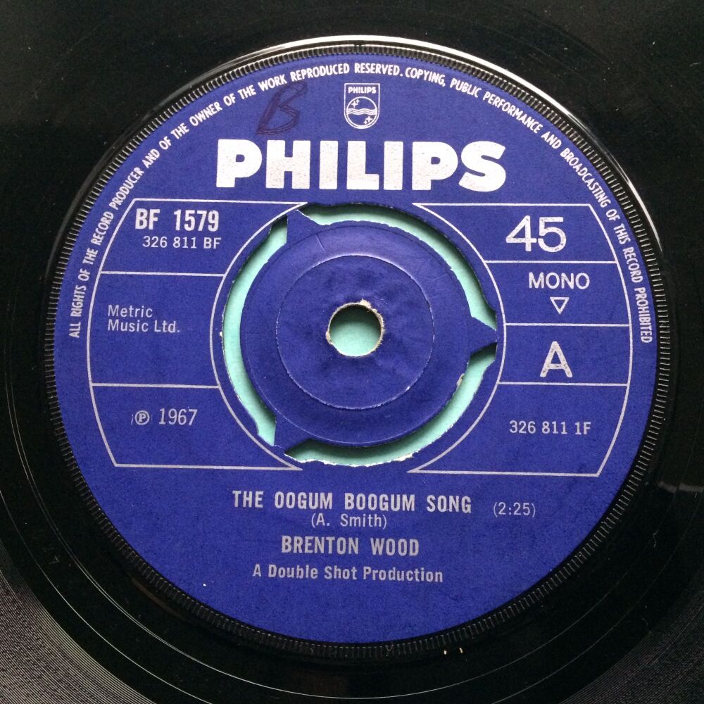 Brenton Wood ‎– The Oogum Boogum Song - U.K. Philips - VG+