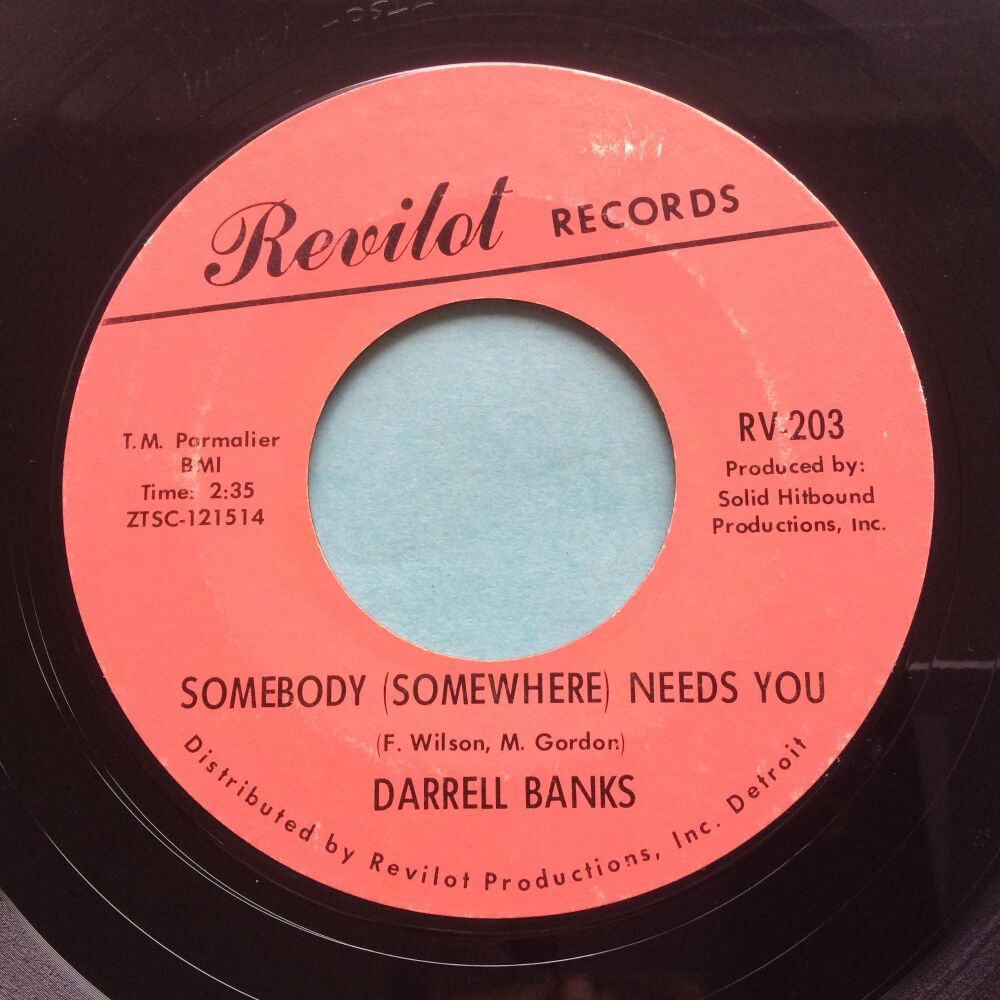 Darrell Banks - Somebody (Somewhere) Needs you - Revilot - VG+