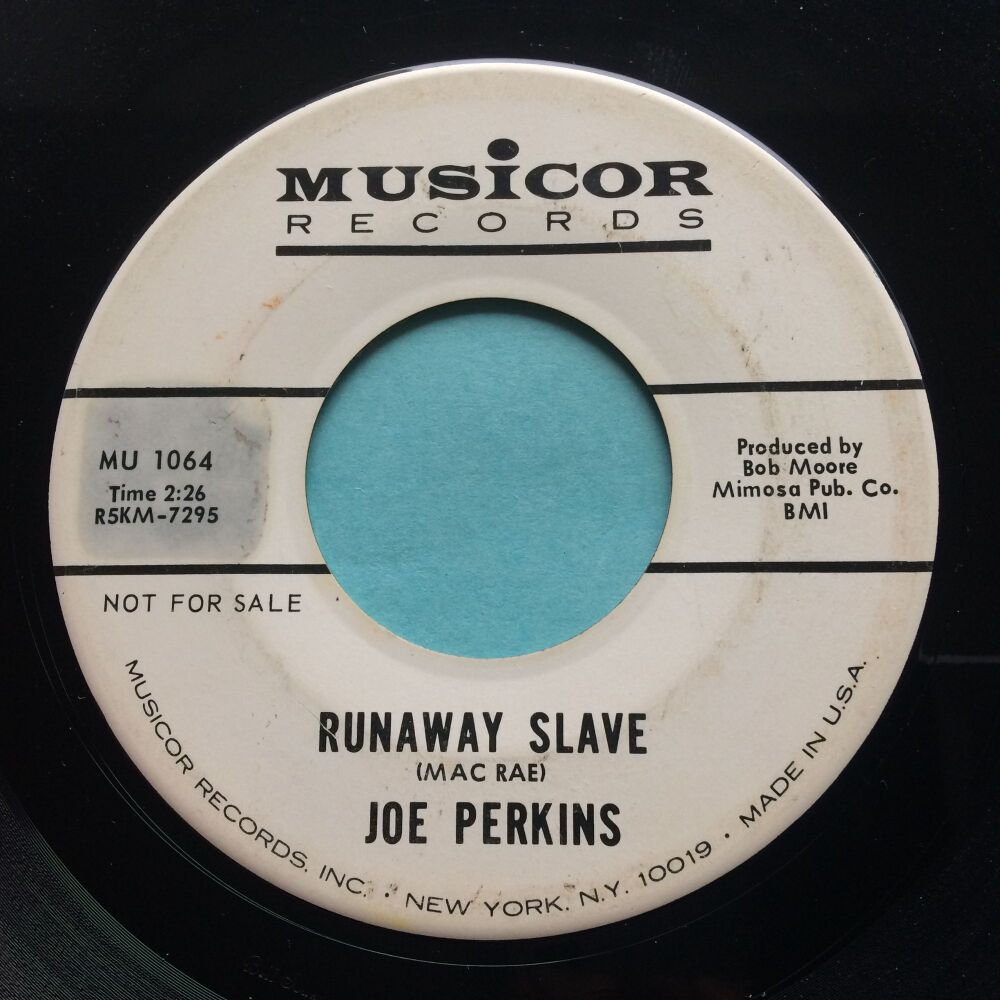 Joe Perkins - Runaway Slave - Musicor promo - VG+