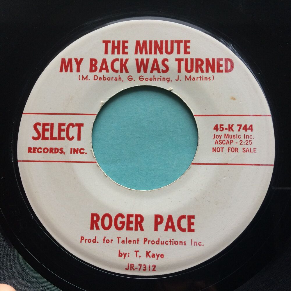 Roger Pace - The minute my back was turned - Select promo - Ex-
