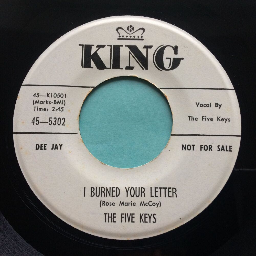The Five Keys - I burned your letter - King promo - Ex