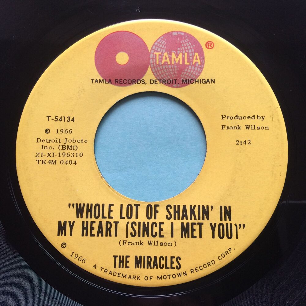 Miracles - Whole lot of shakin' in my heart b/w Oh be my love - Tamla - Ex