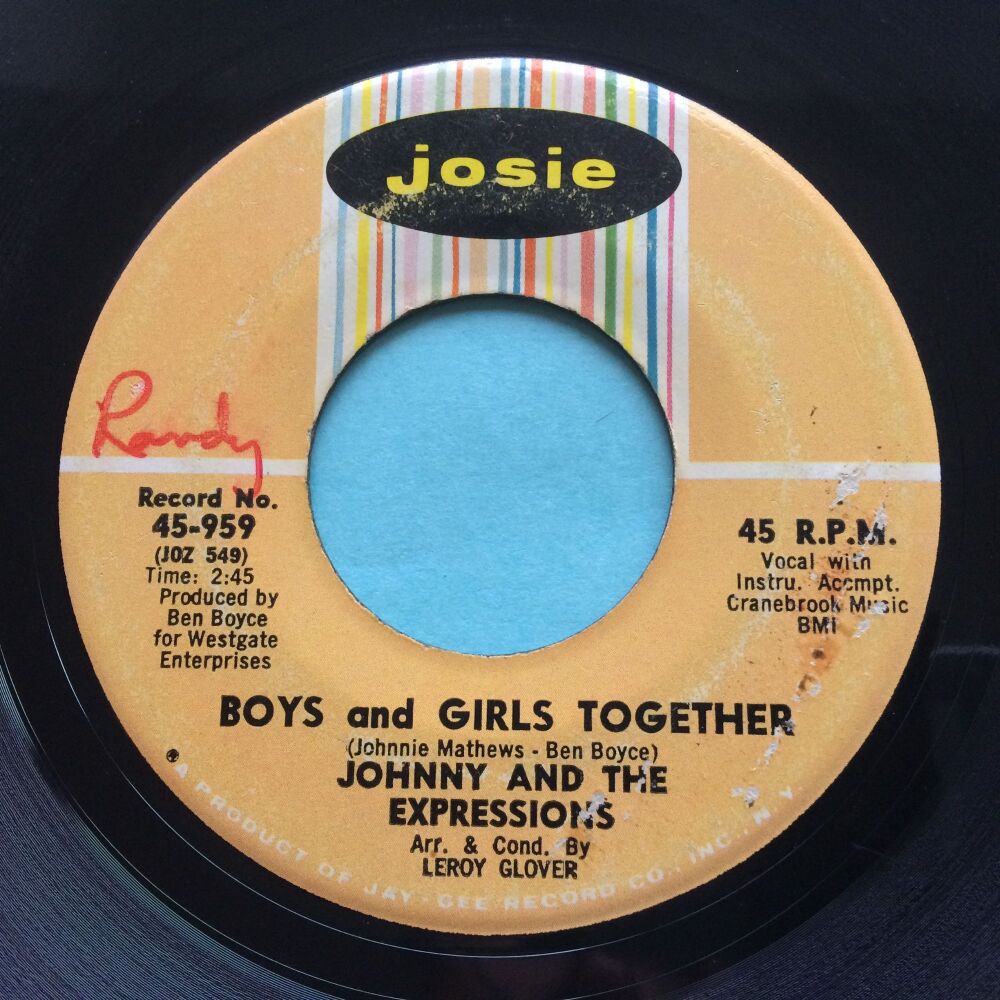 Johnny And The Expressions - Boys And Girls Together - Josie - VG+