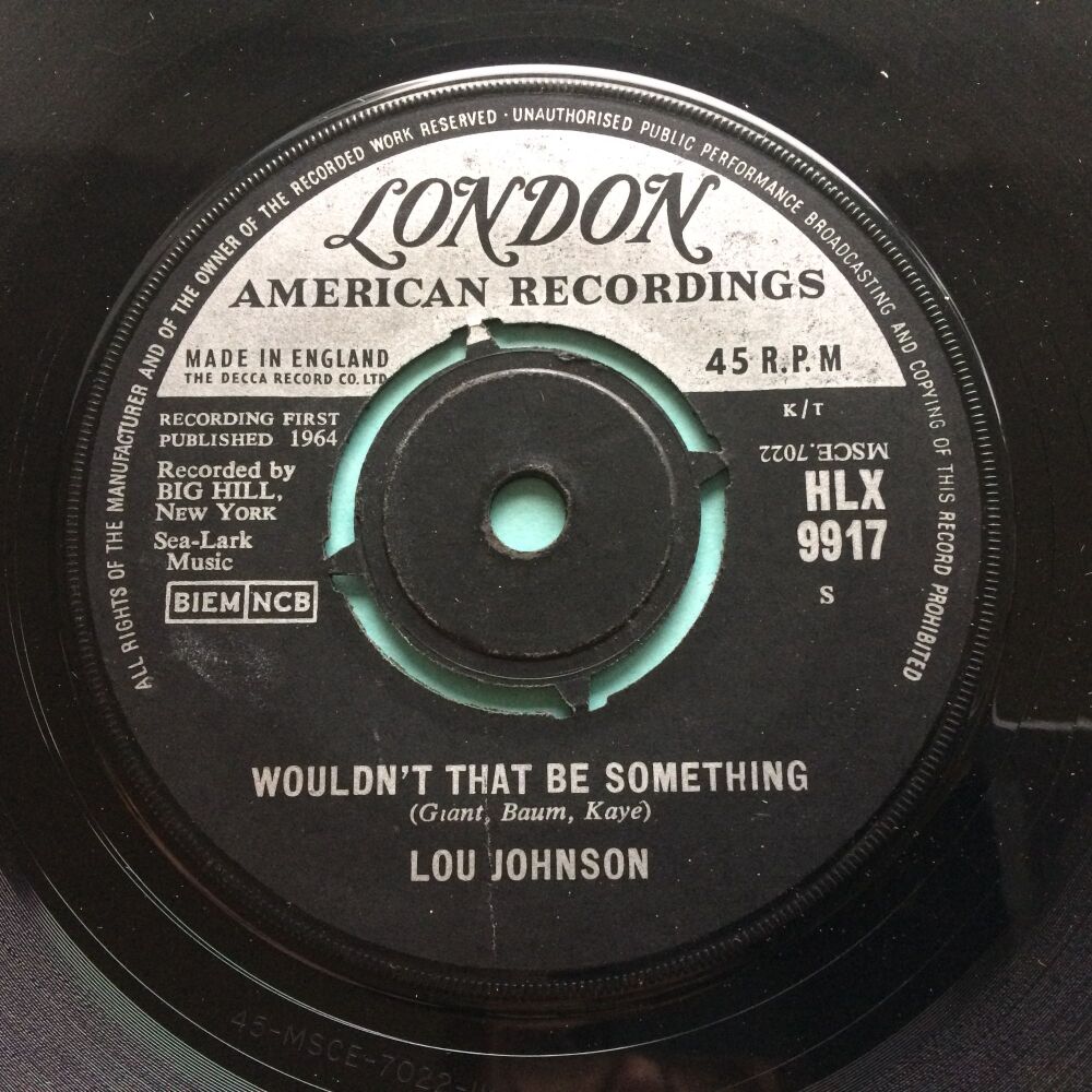 Lou Johnson - Wouldn't that be something - U.K. London - Ex-