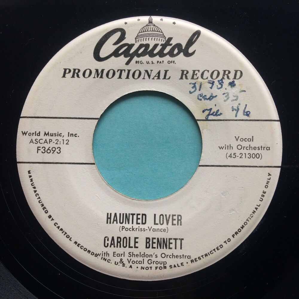 Carole Bennett - Haunted Lover - Capitol promo - Ex-