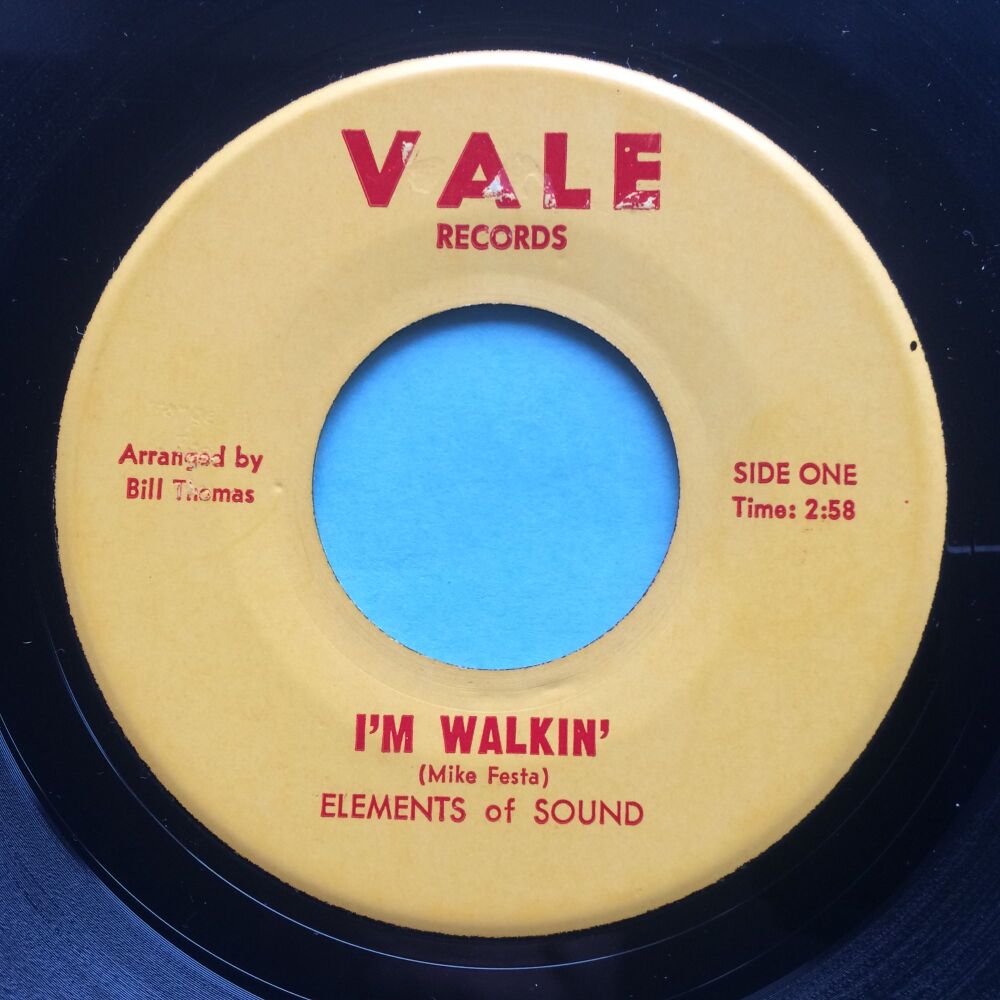 Elements of Soul - I'm walkin' b/w I don't wanna cry - Vale - VG+ / Ex-