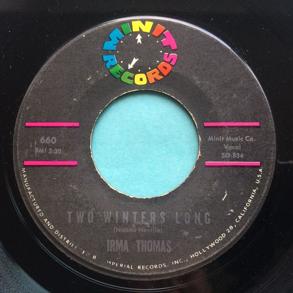 Irma Thomas - Two winters long b/w Somebody told you - Minit - VG+