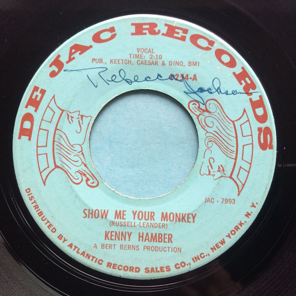 Kenny Hamber - Show me your monkey b/w Time - De Jac - VG+