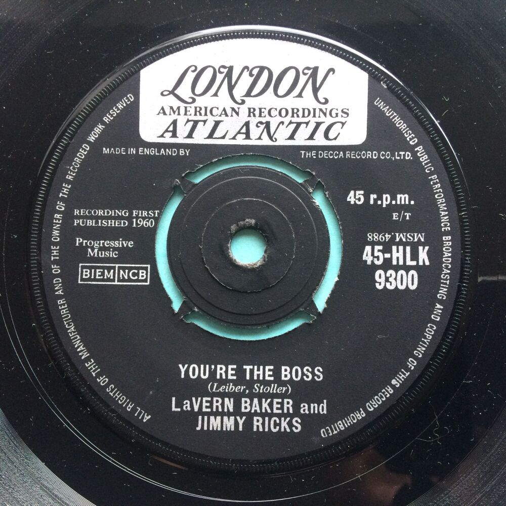 Lavern Baker and Jimmy Ricks - You're the boss - U.K. London - Ex