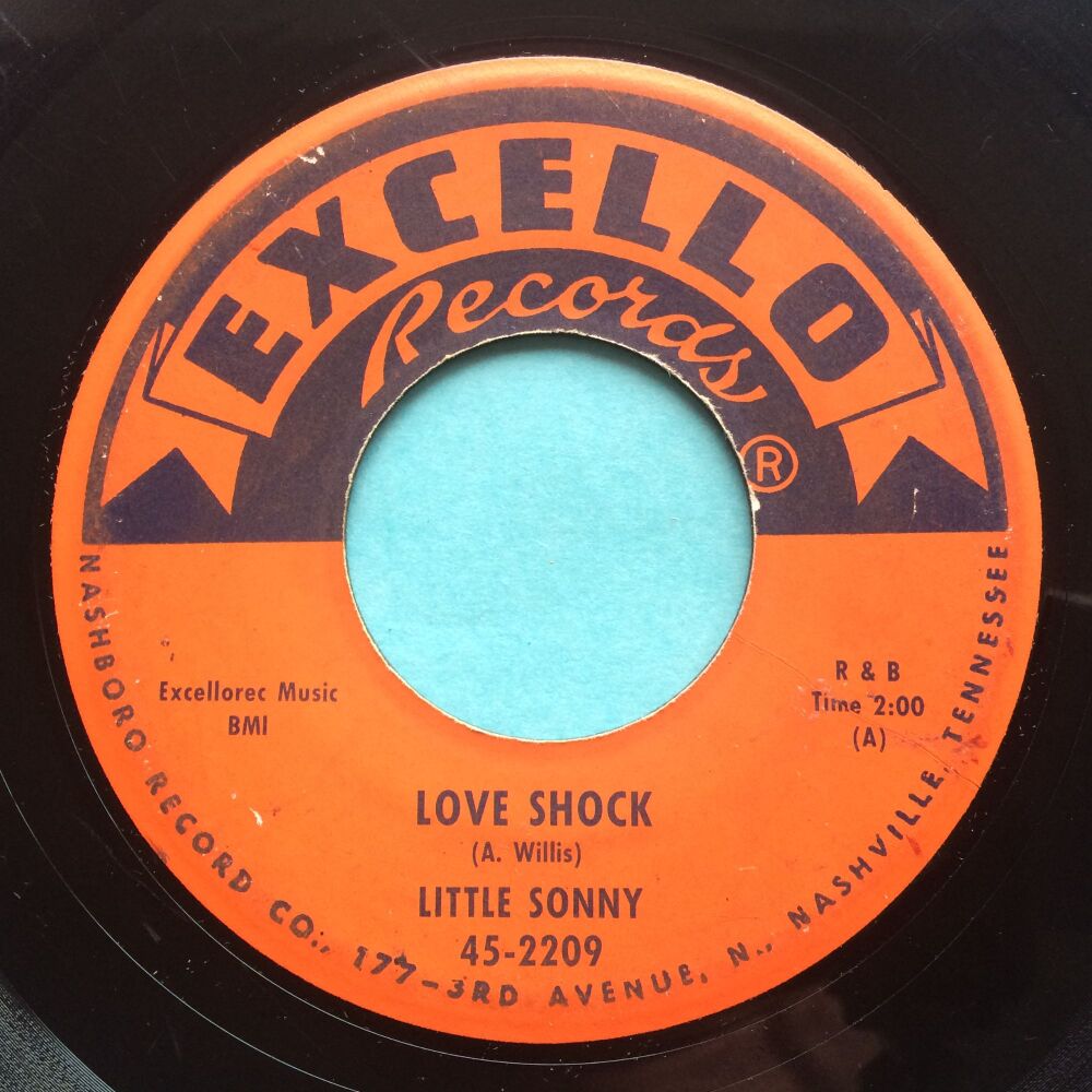 Little Sonny - Love shock b/w I'll love you baby (Until the day I die) - Excello - VG+ (stol)