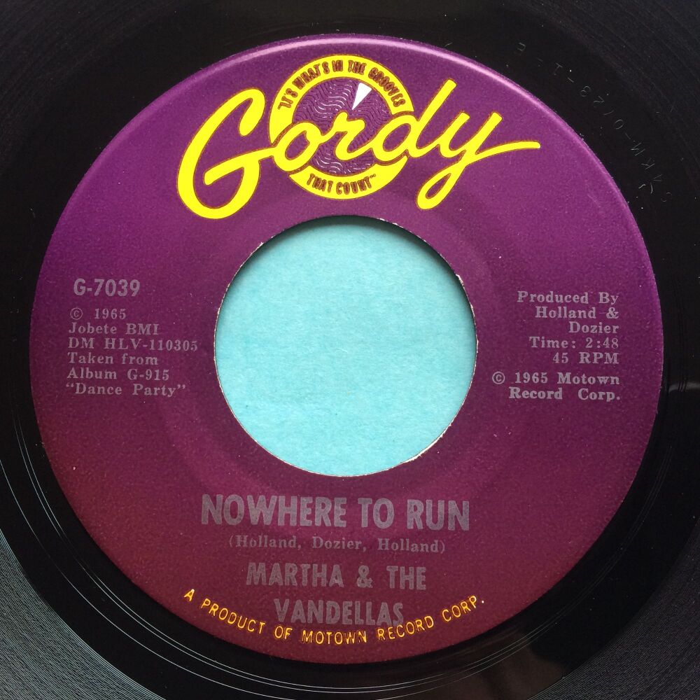 Martha & The Vandella - Nowhere to run - Gordy - Ex-