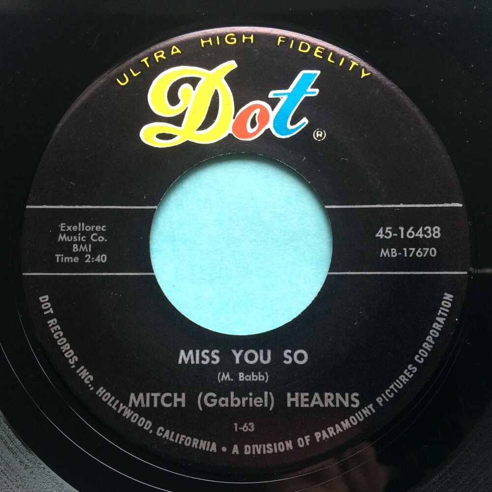 Mitch Hearns - Miss you so / Horseradish - Dot - Ex