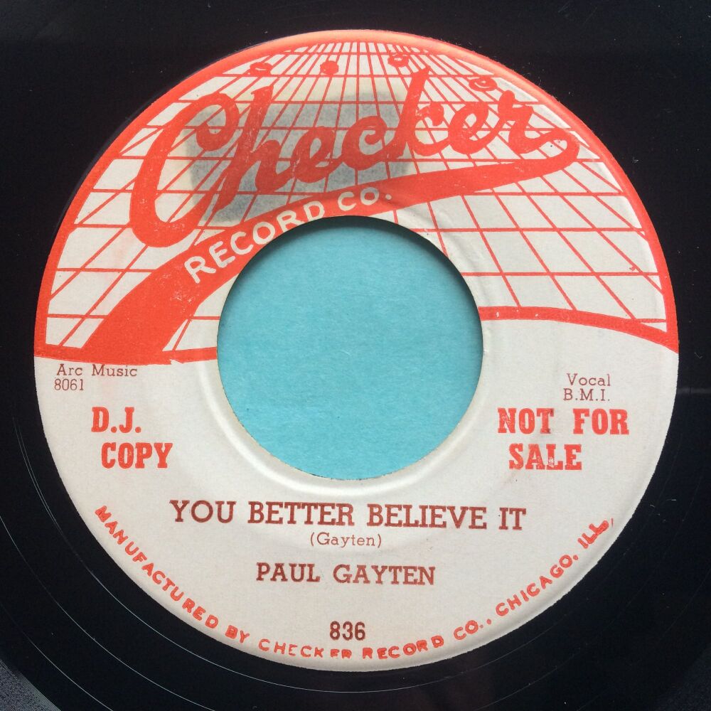Paul Gayten - You better believe it - Checker promo - Ex- (sticker stain)