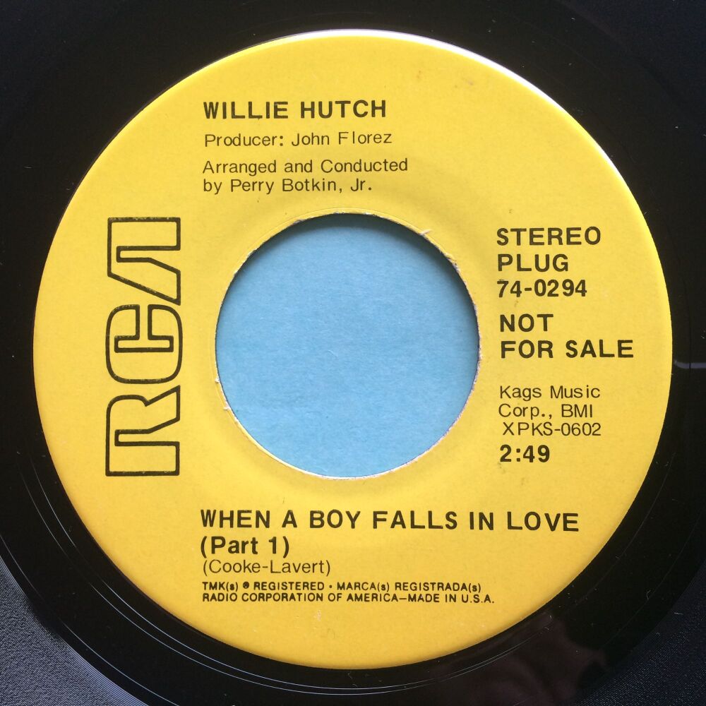 Willie Hutch - When a boy falls in love - RCA promo - Ex