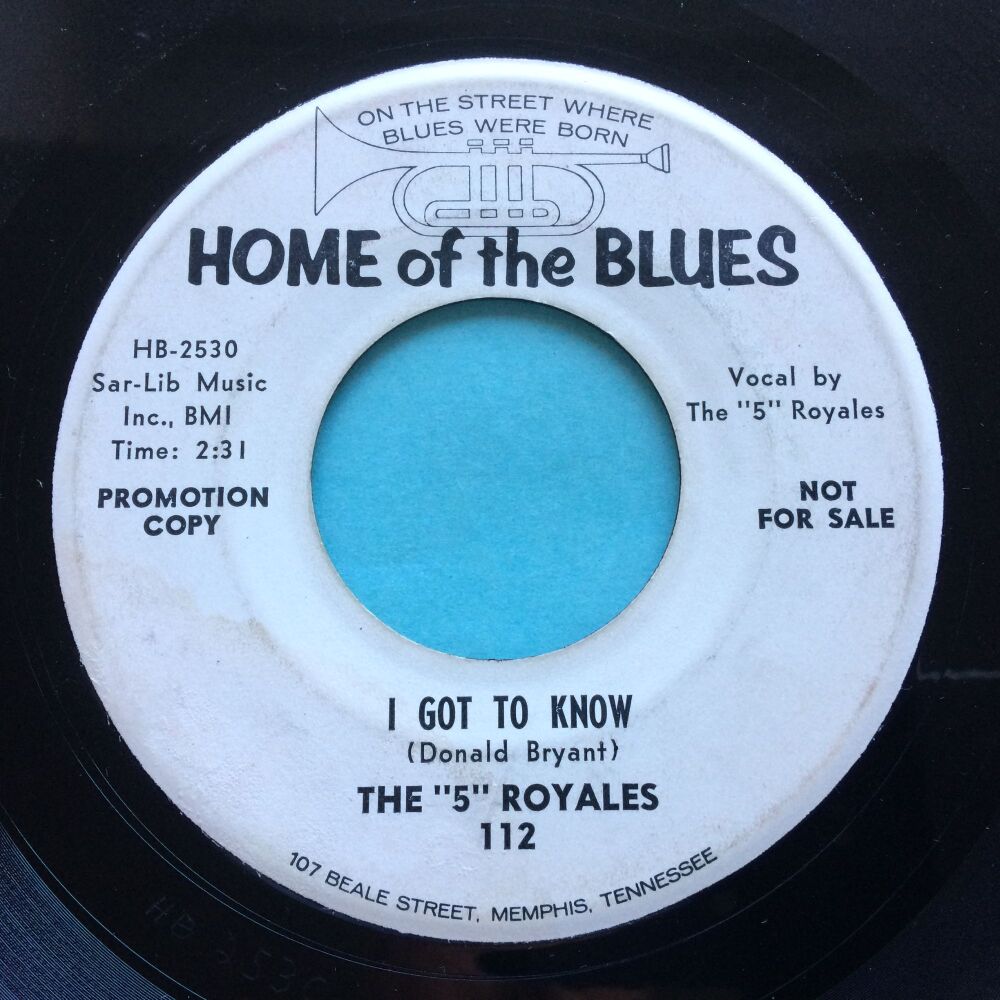 The 5 Royales - I got to know - Home of the blues promo - VG+
