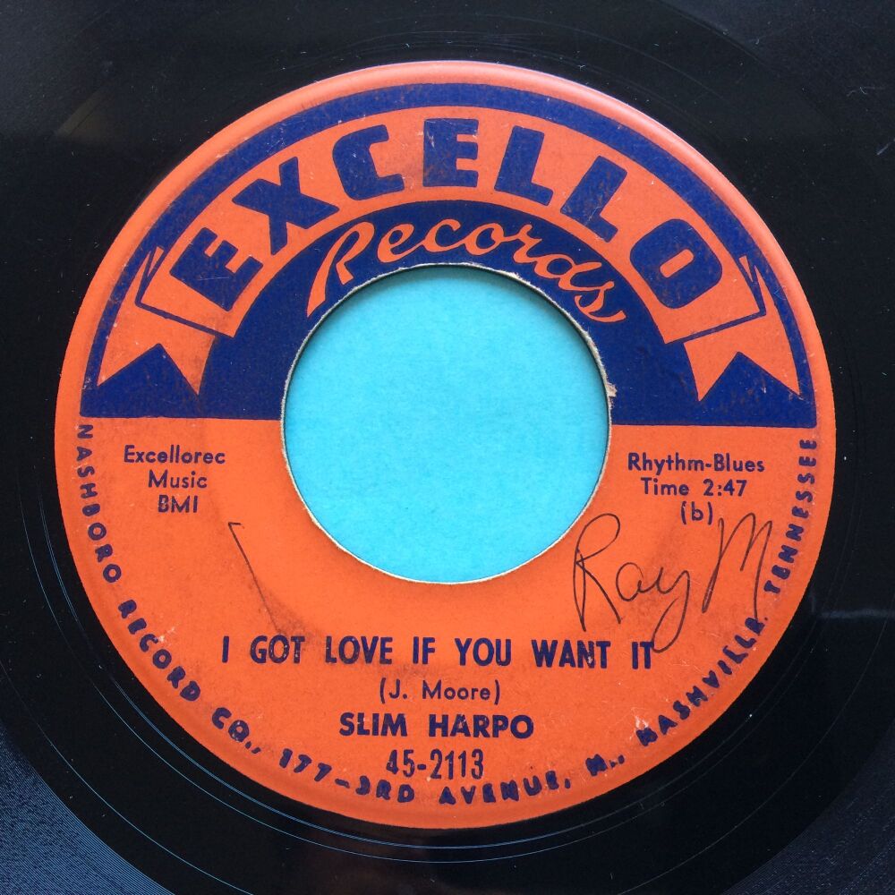 Slim Harpo - I got love if you want it b/w I'm a king bee - Excello - VG+