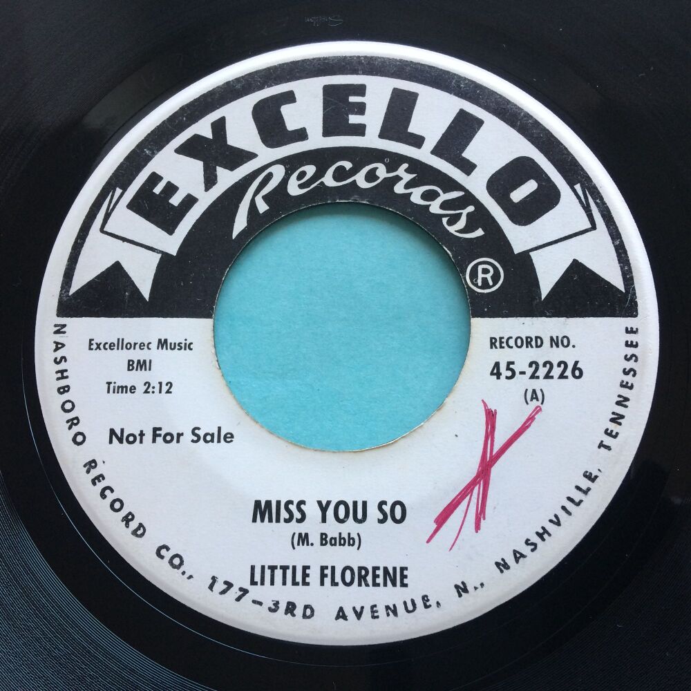 Little Florene - Miss you so - Excello promo - VG+