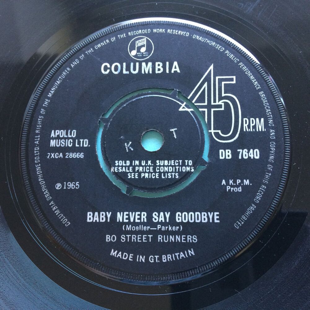 Bo Street Runners - Baby never say goodbye - U.K. Columbia - Ex-