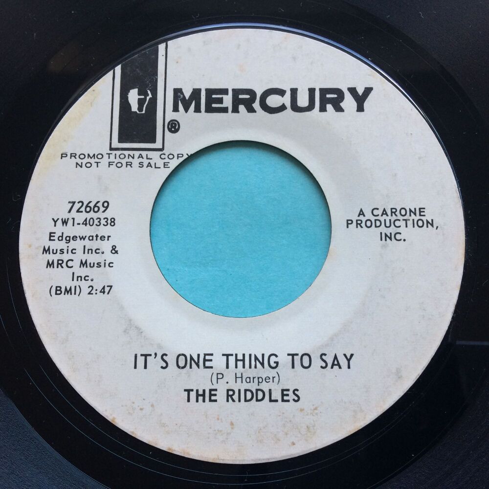 Riddles - It's one thing to say - Mercury promo - Ex-